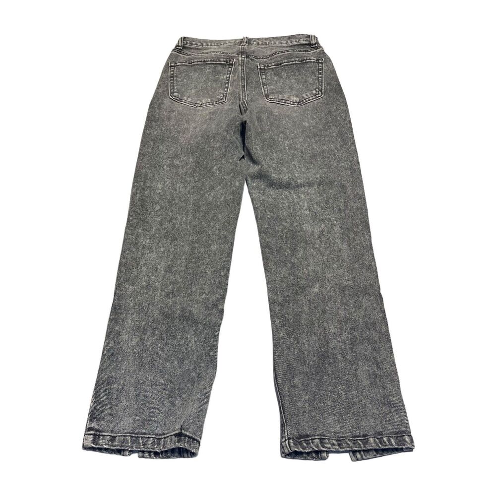 SO Super High Rise Straight Jeans Women's 7/28W Gray Denim Pockets Ankle Slits - Picture 6 of 6